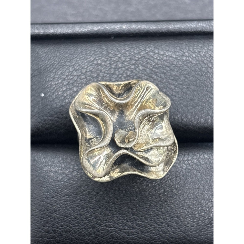 Silpada Sterling Silver Flower Modernist Ring Size 5.75 17 Grams H4